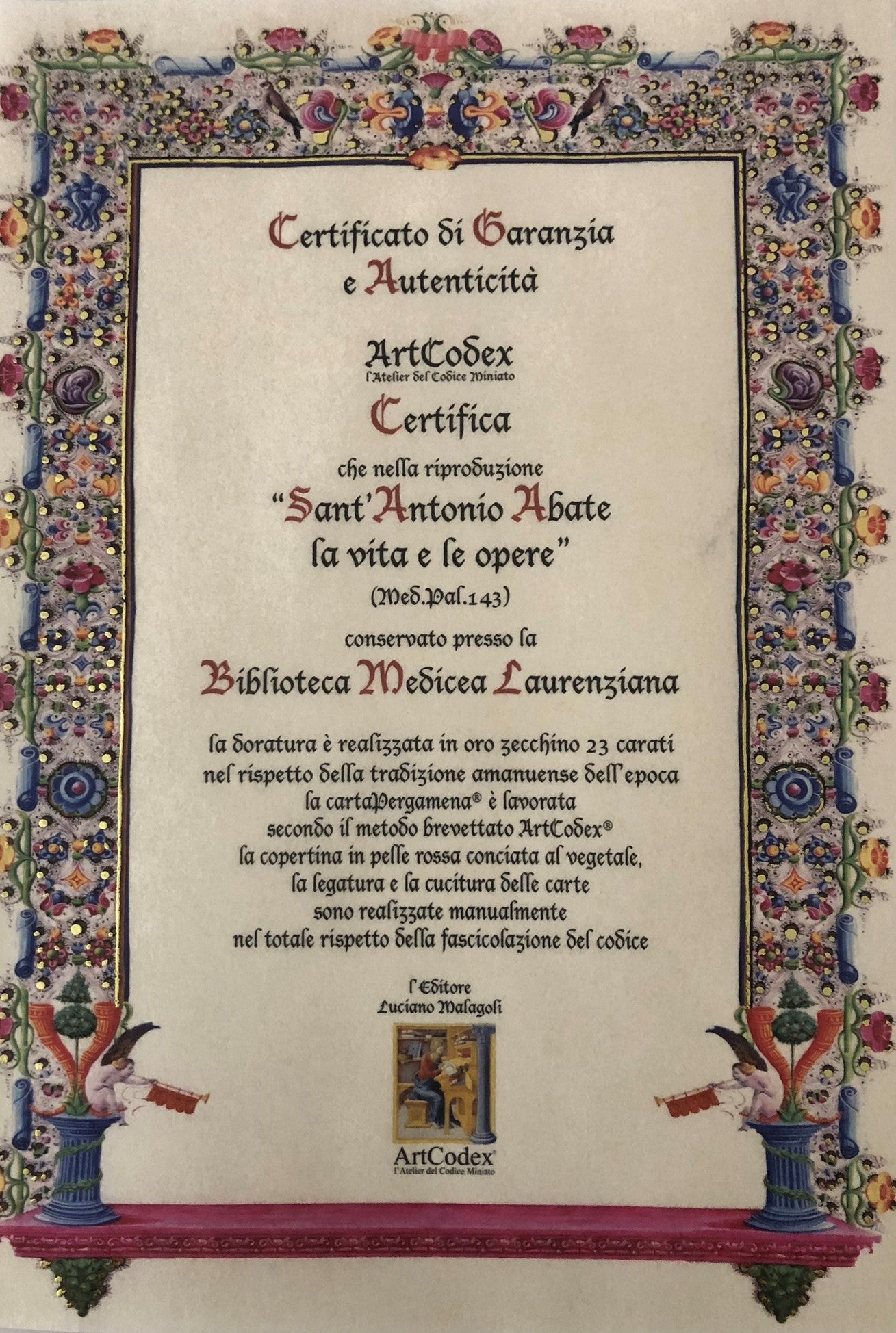 SANT'ANTONI ABATE - VITA E OPERE - (MEDICEO PALATINO 143) - ARTCODEX