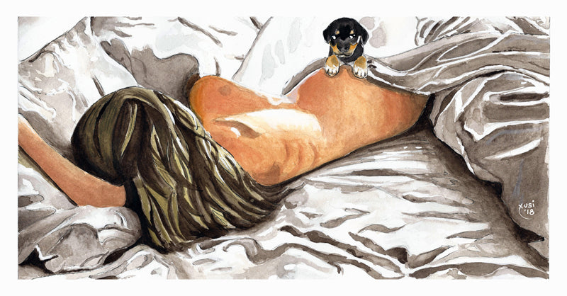 Una donna e il suo cane