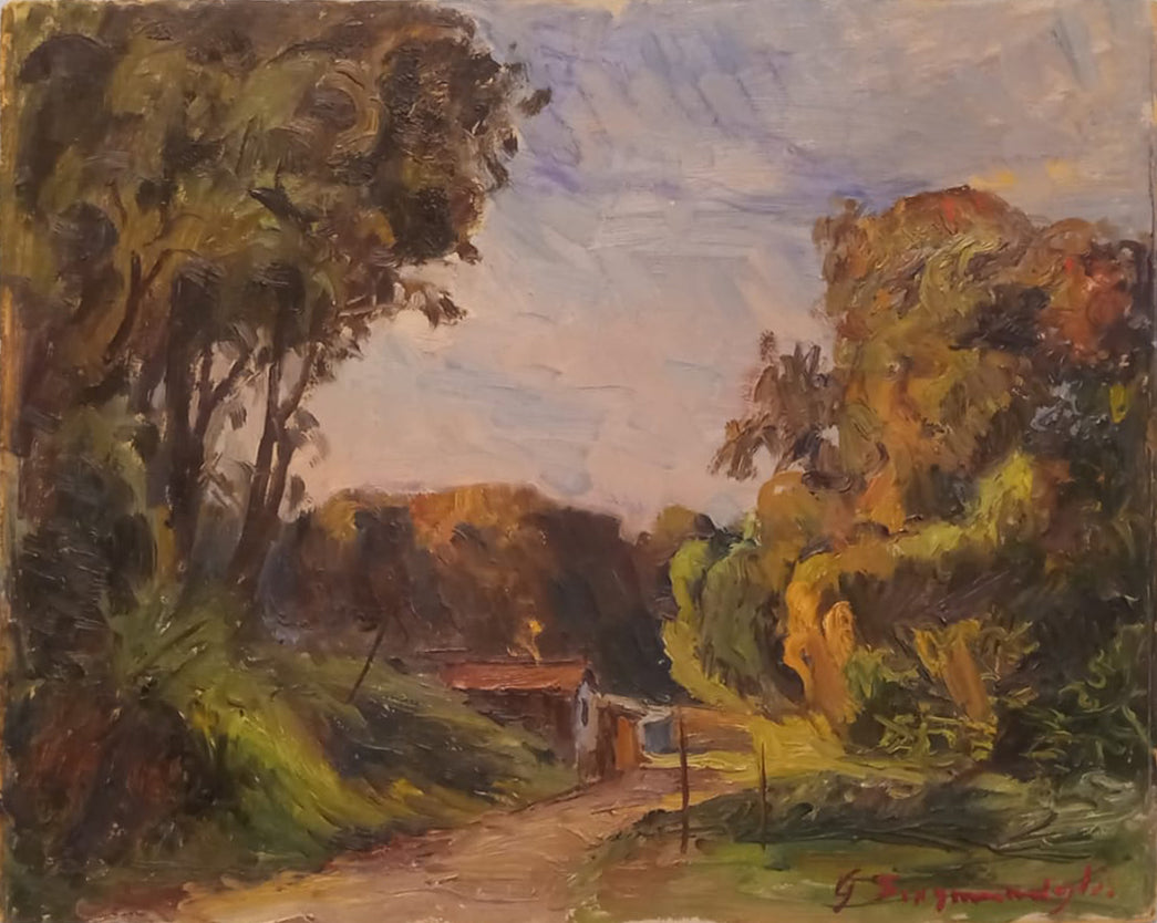 Giuseppe Scognamiglio - Paesaggio nel bosco di Capodimonte