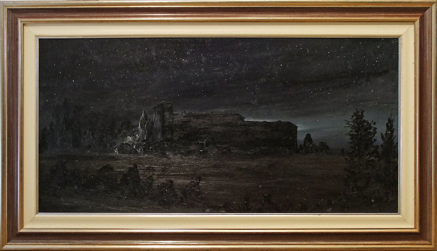 FASANI LUISA LAZZARI (1929-2014) “Cascinale di Isorella” Olio su tavola cm. 100x50