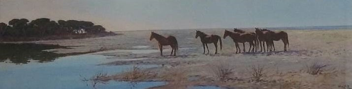 Angiolo Volpe - Horses in the Sun