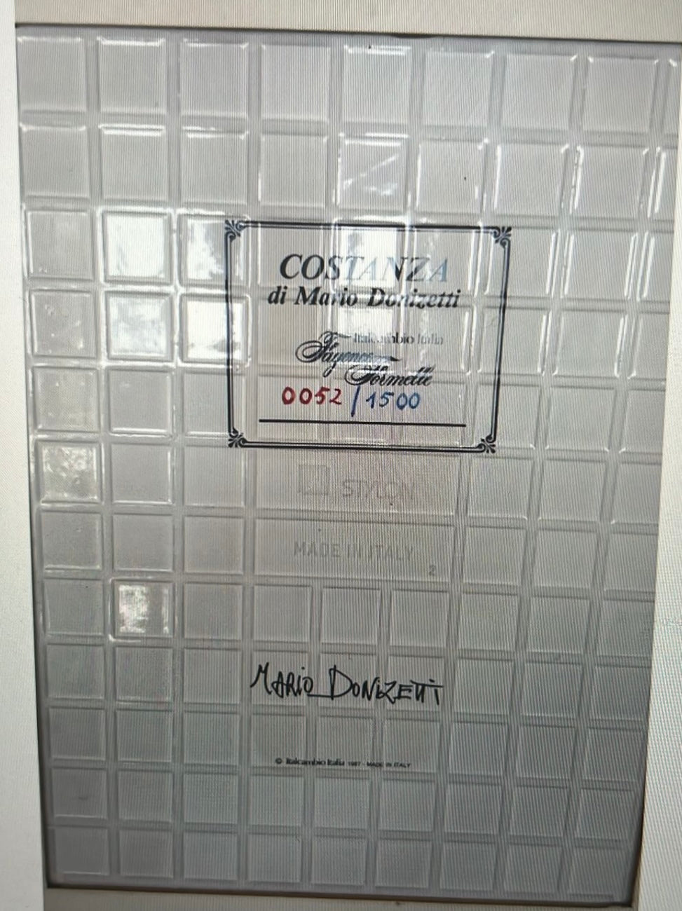 Mario Donizetti - Costanza