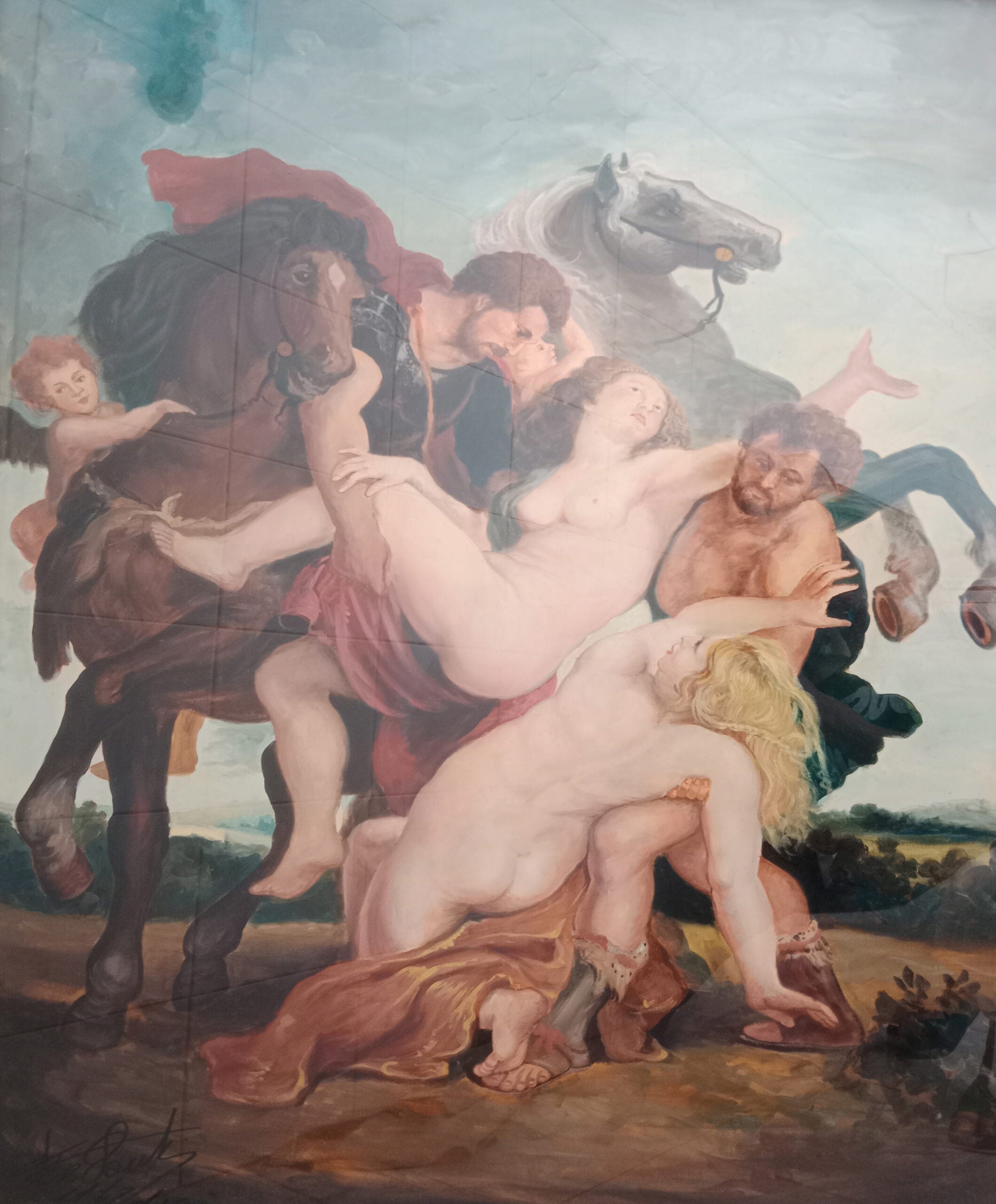 Il ratto delle Leucippidi, copia da Peter Paul Rubens