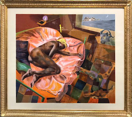 Ugo Attardi - Mendicante implora regina africana