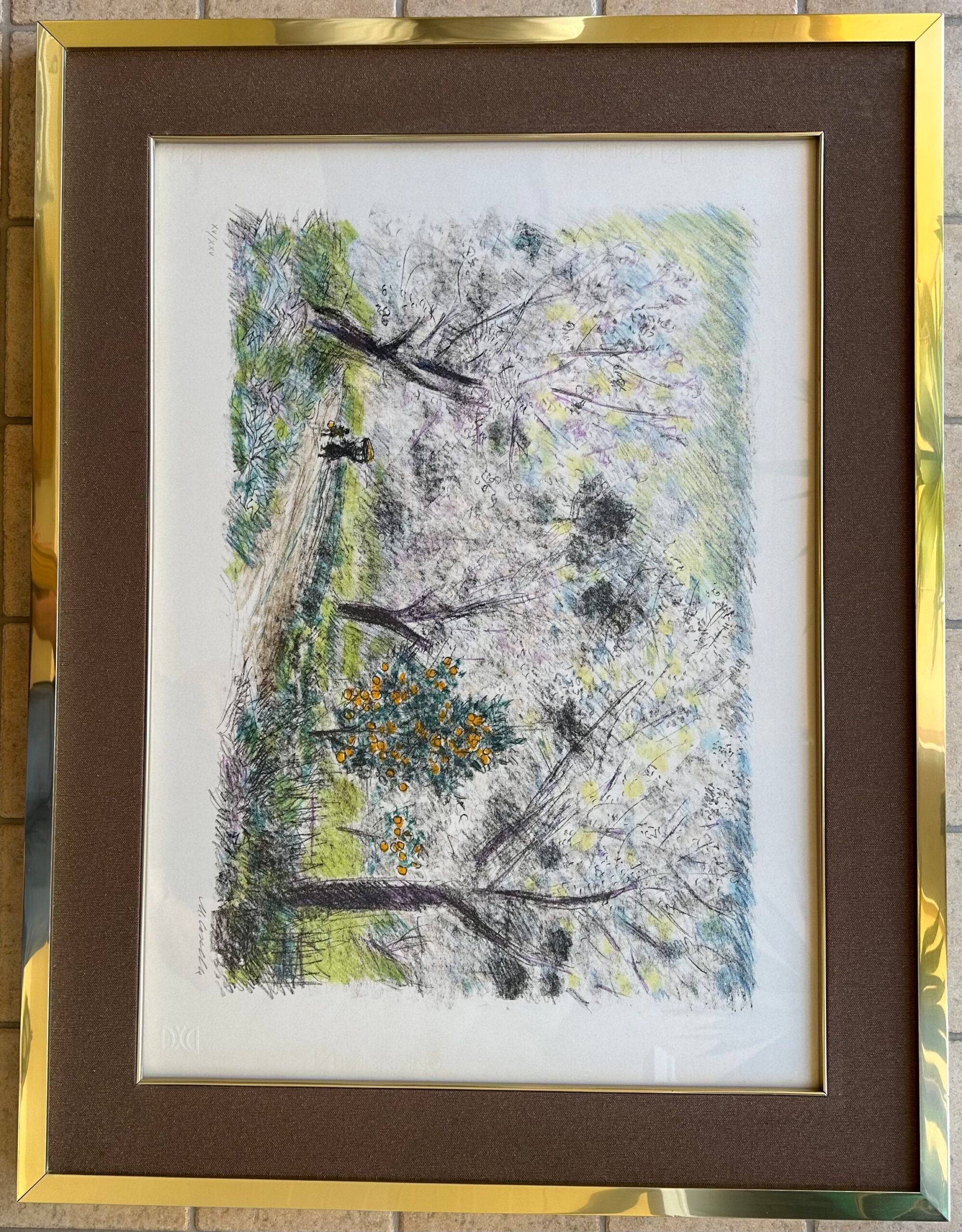 MICHELE CASCELLA -PAESAGGIO ABRUZZESE - LITOGRAFIA
