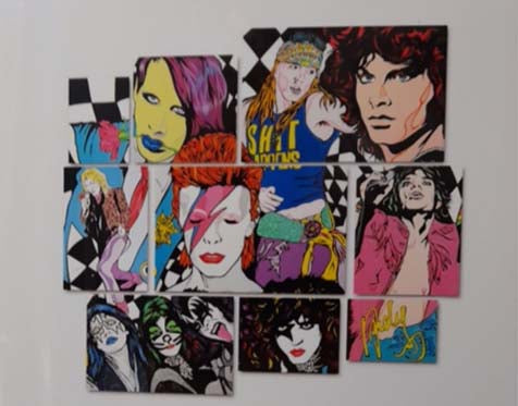 Total Rock – Acrilico fluo su tela – Andrea Fumagalli (Andy Fluon)