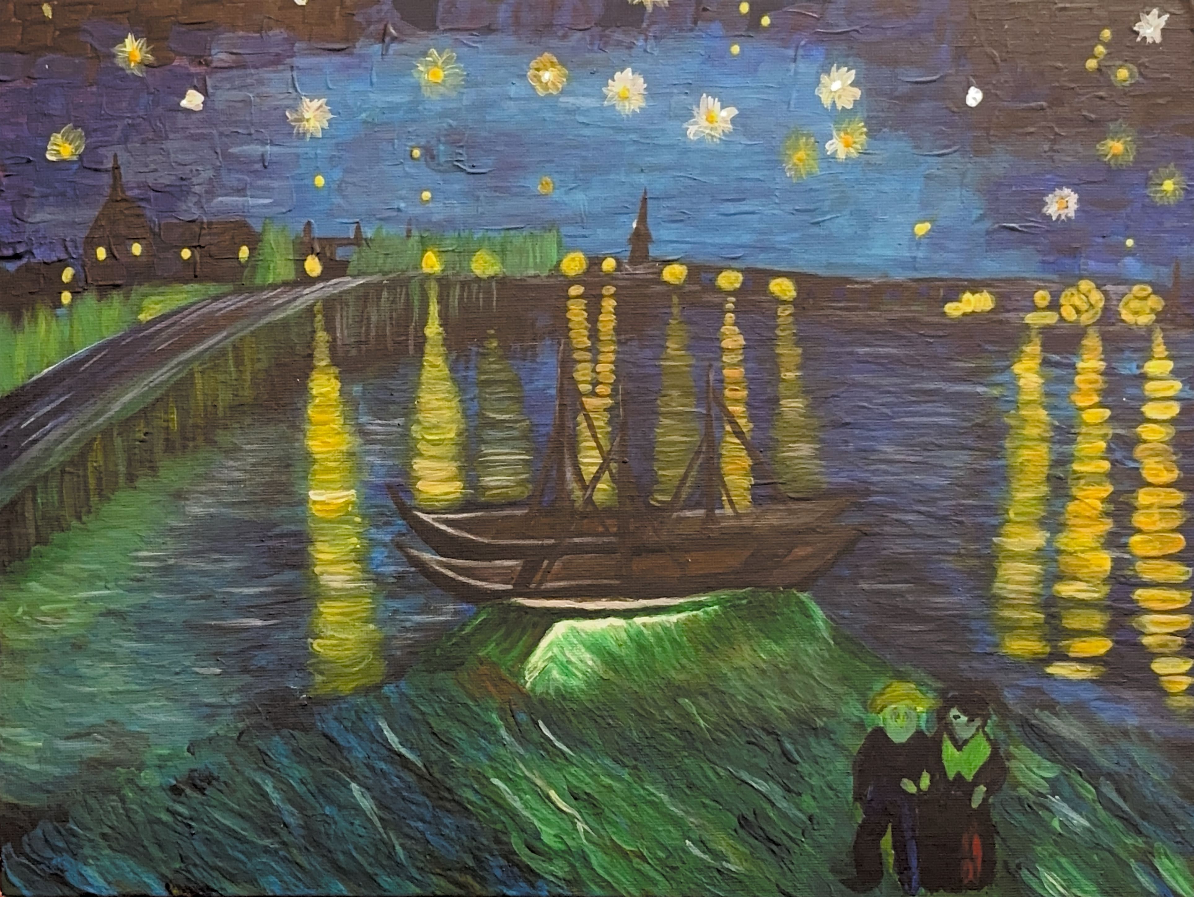 Starry Night over the Rhone but happier