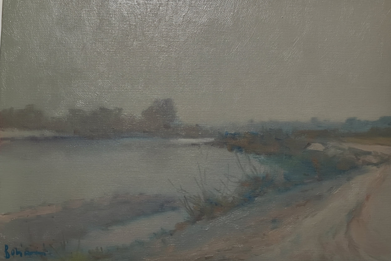 L’ansa dell’Adda di Federico Boriani – Olio su tela