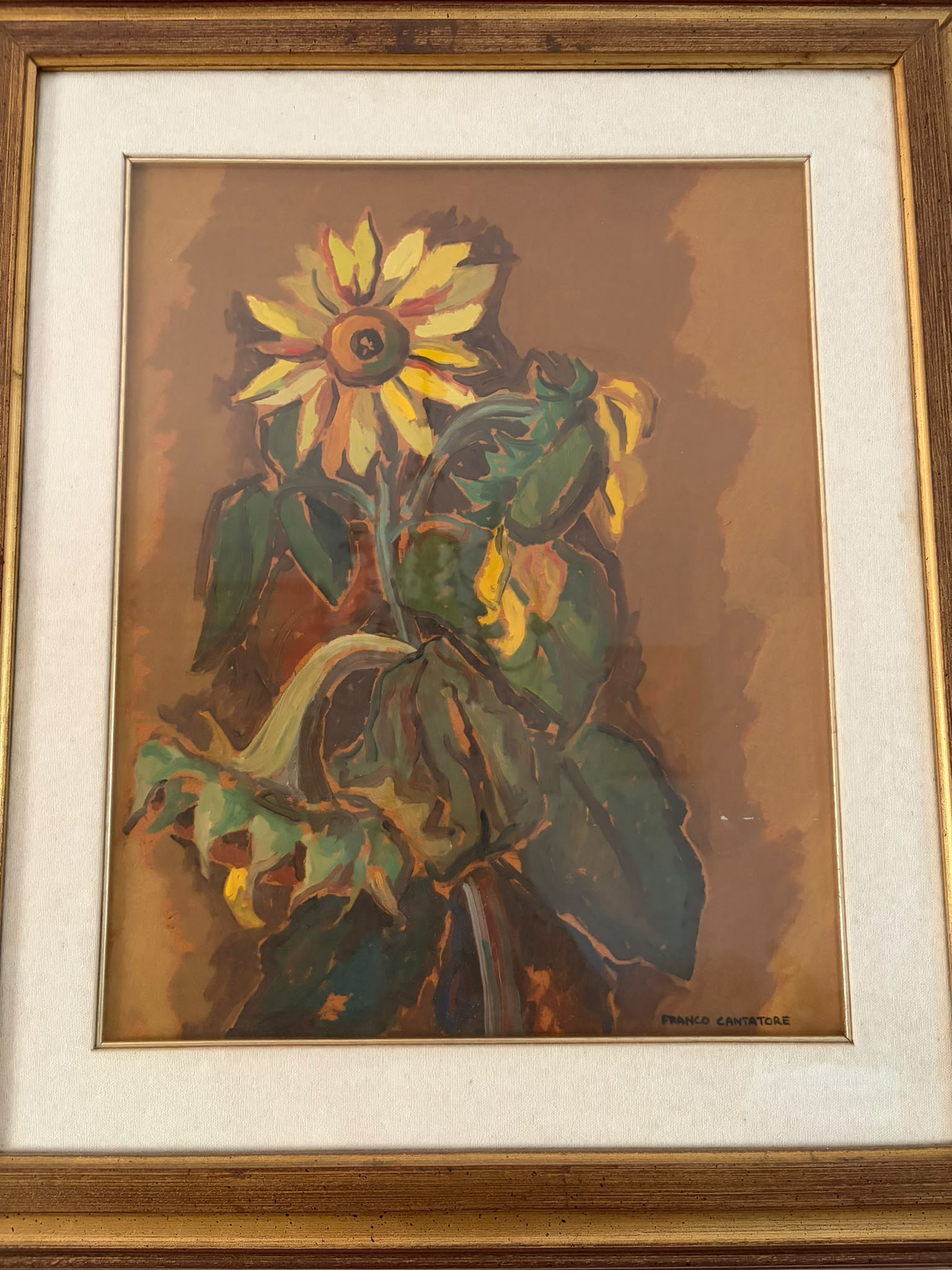 Senza titolo (Girasoli) di Franco Cantatore – Olio su tela