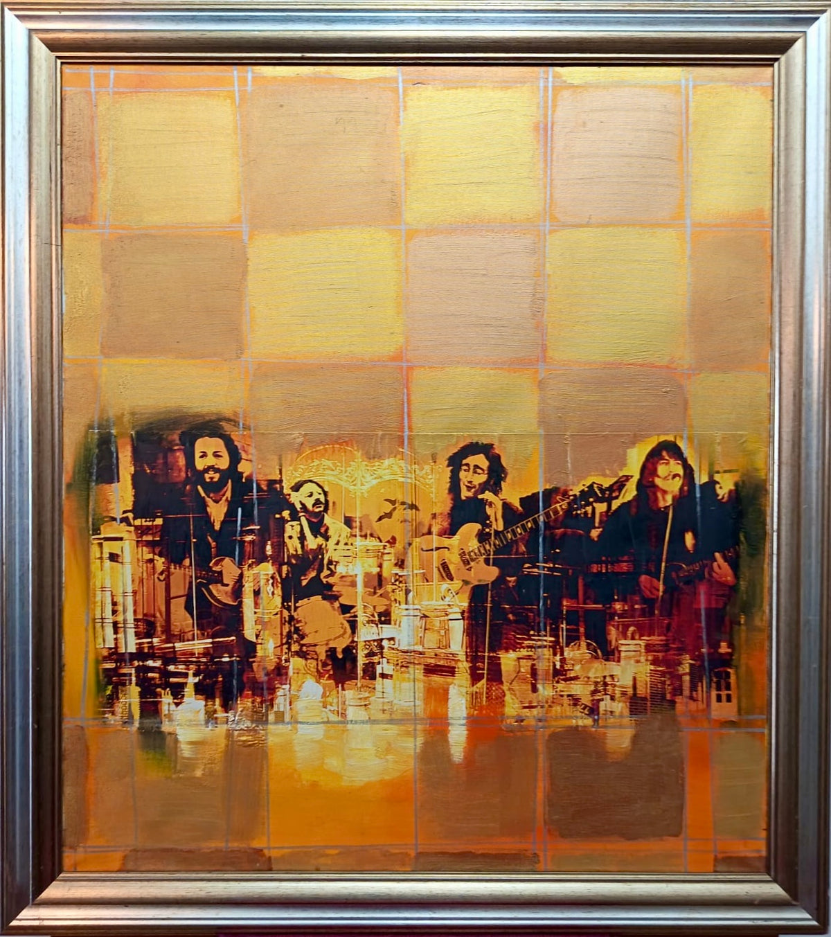 The Beatles, di Mauro Modin, tecniche miste su tela