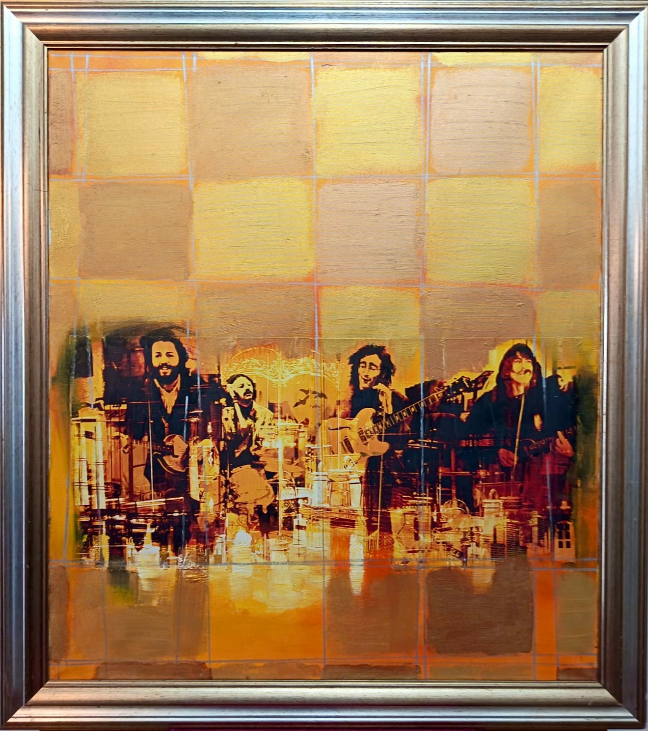 The Beatles, di Mauro Modin, tecniche miste su tela