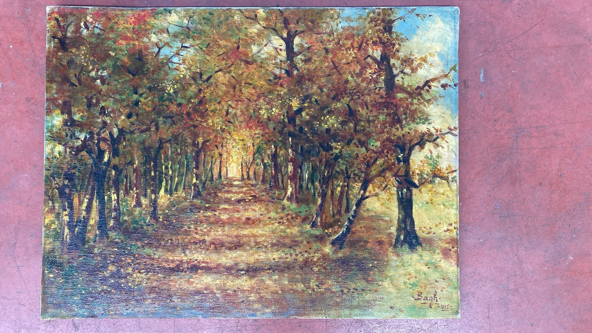 Senza titolo di Bagh, olio su tela