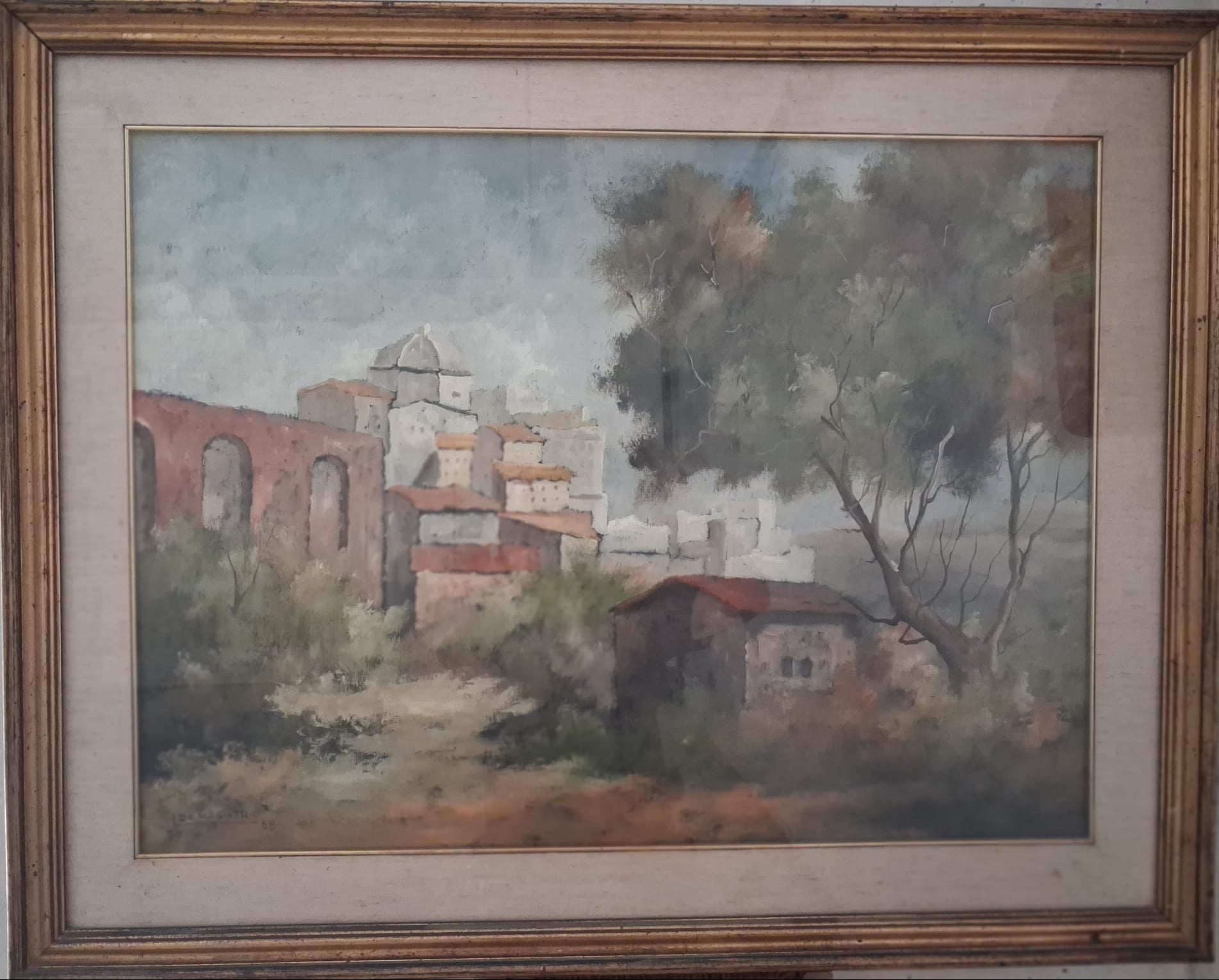 Senza titolo (paesaggio), di Leonardo De Magistris, olio su tela