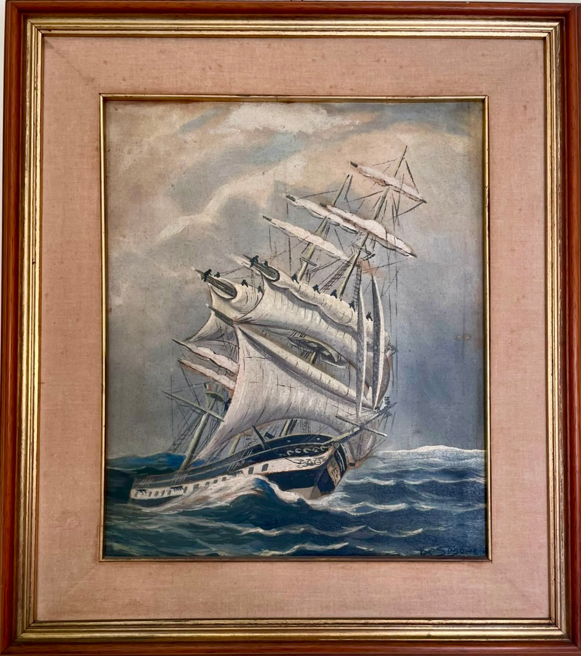 Veliero di Antonio De Simone – Olio su tela