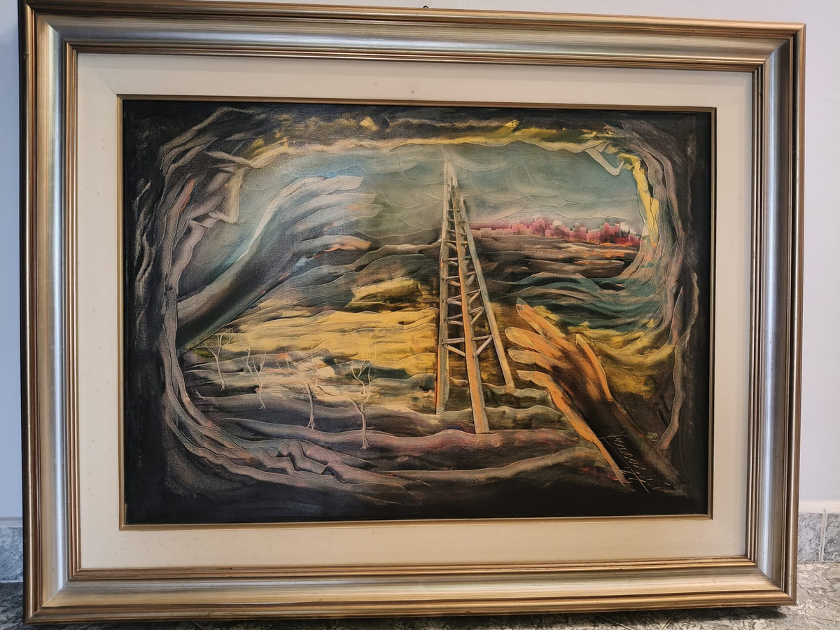 Senza Titolo 1 di Umberto Fracassi, olio su tela