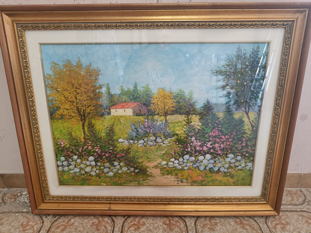 Senza titolo (paesaggio) di Giustino Novelli, olio