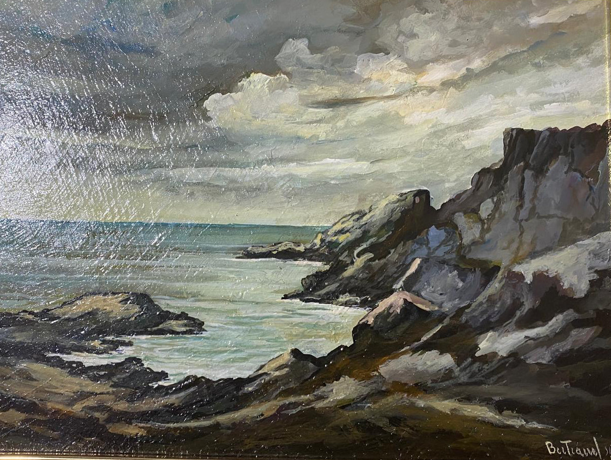 PAESAGGIO MARINO di CELESTINO BERTRAND, olio