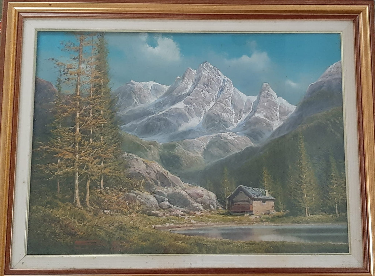 Senza titolo (paesaggio) di Antonio De Rosa, olio su tela
