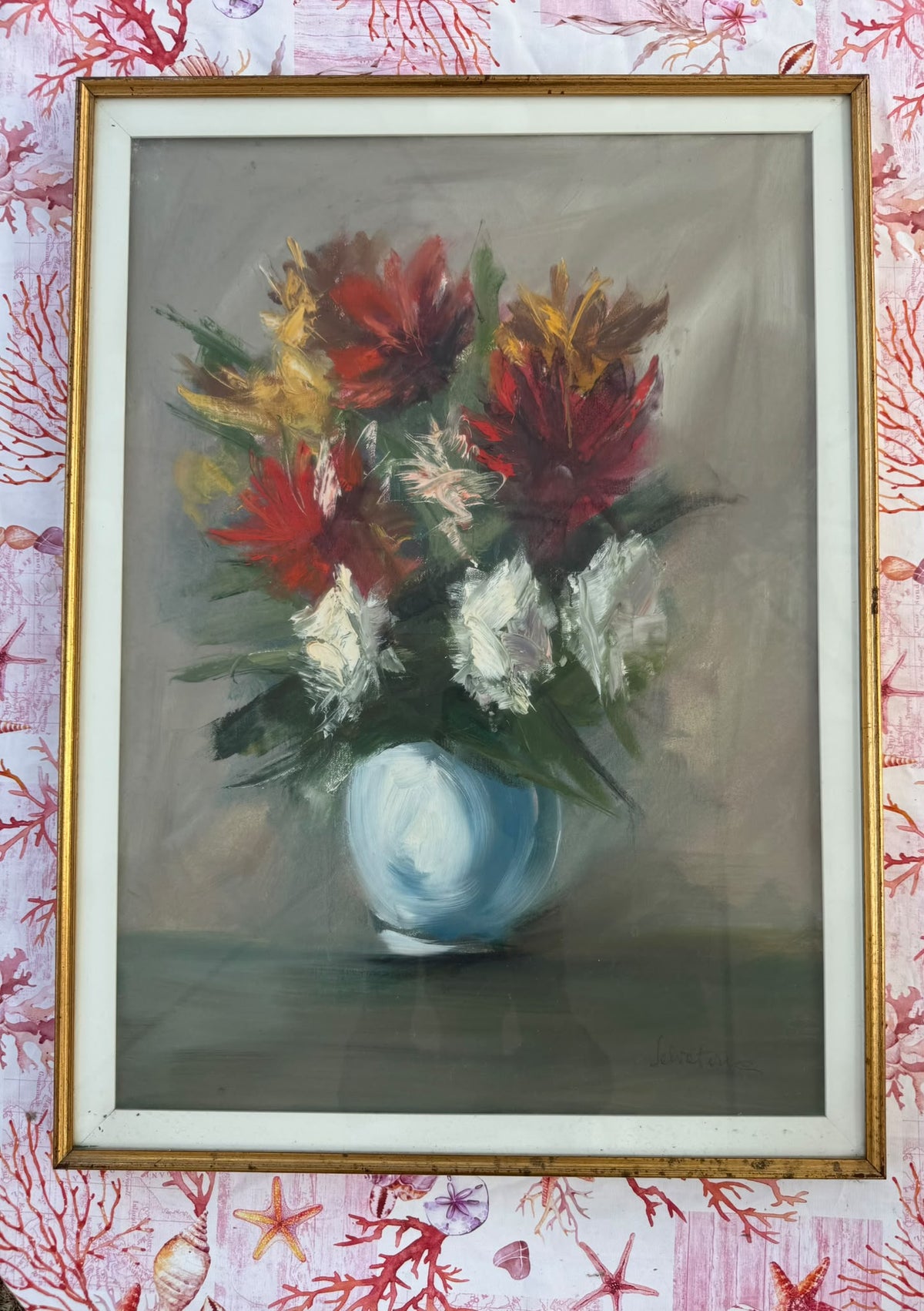 Fiori (Natura morta con vaso di fiori) di Giuseppe Salvaterra, olio