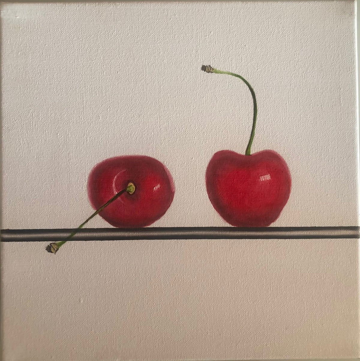 Up And Down di Anna Maria Alessandrini, olio su tela