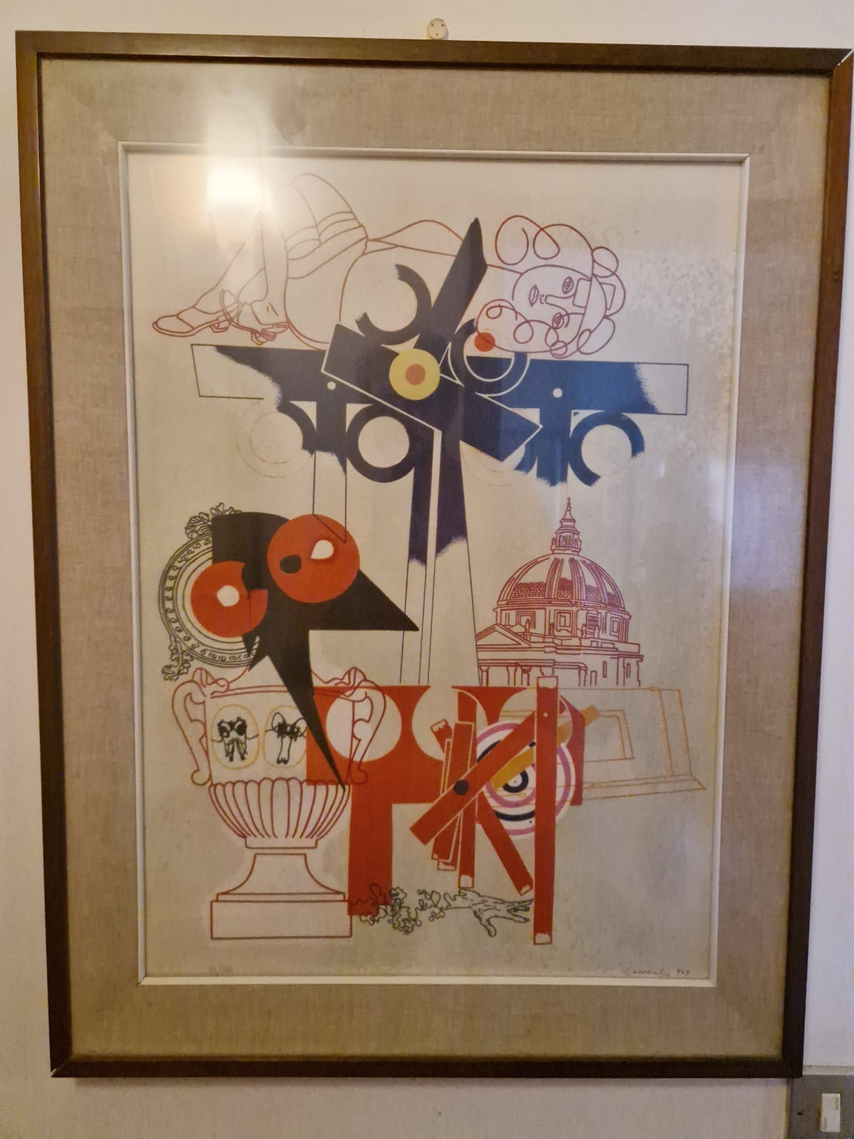 senza titolo composizione di Giuseppe Guerreschi, tecniche miste