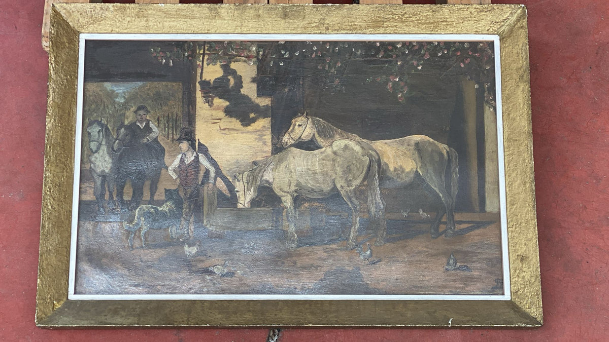Senza titolo di Antonio Caini, olio su tela