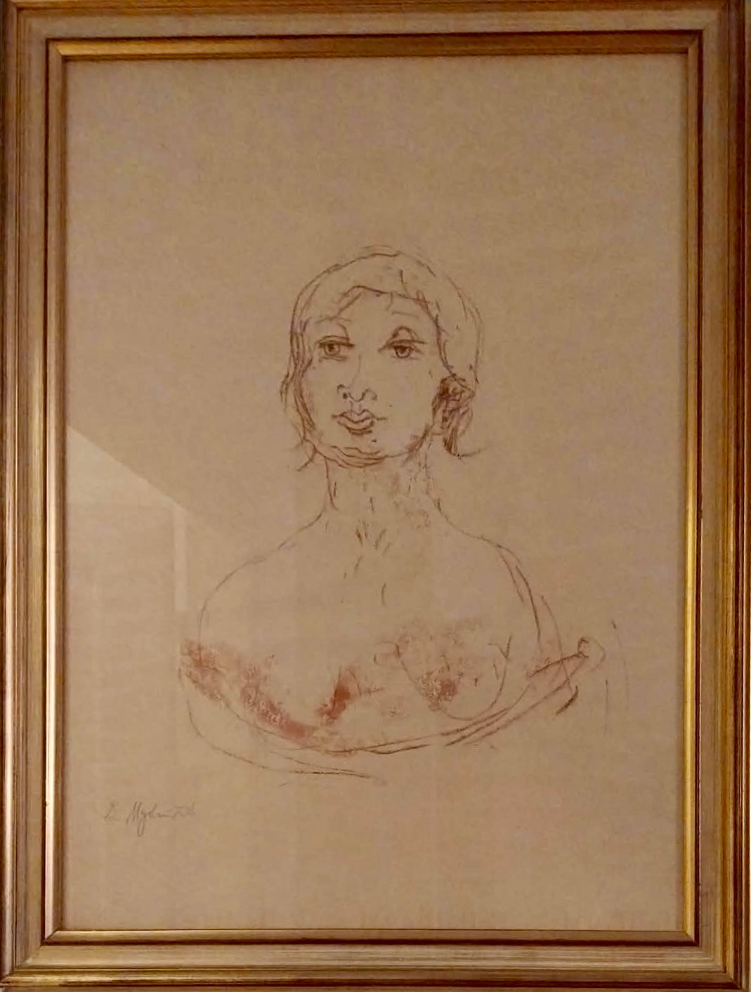 Ritratto di Irene Ugolini Zoli, matita su carta
