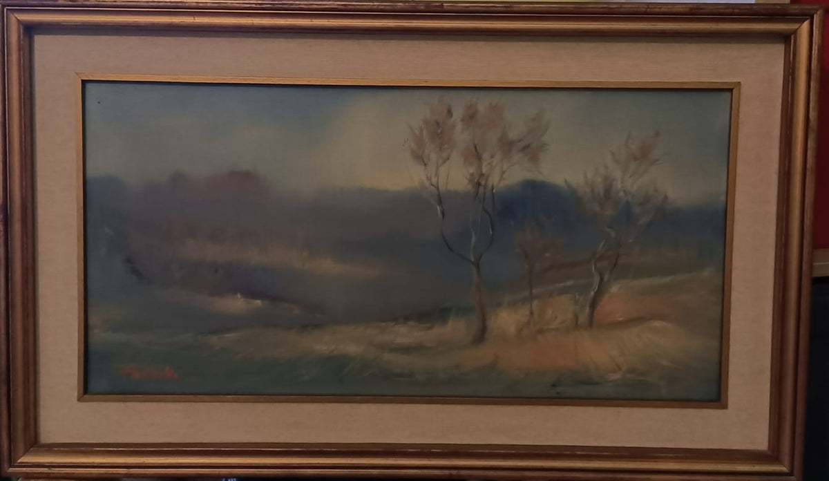 Colline del Monferrato di Giorgio Batzella, olio su tela