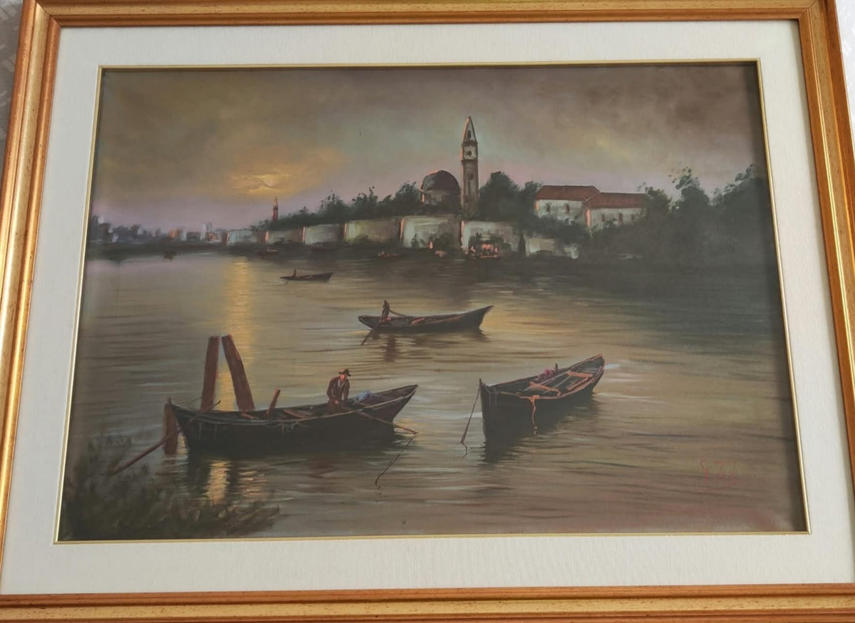 Marina notturna di G. Festa, olio