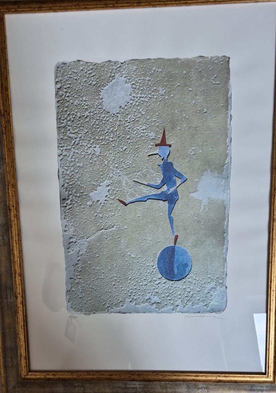 L'equilibrio delle cose della vita, litografia di Antonio Nocera
