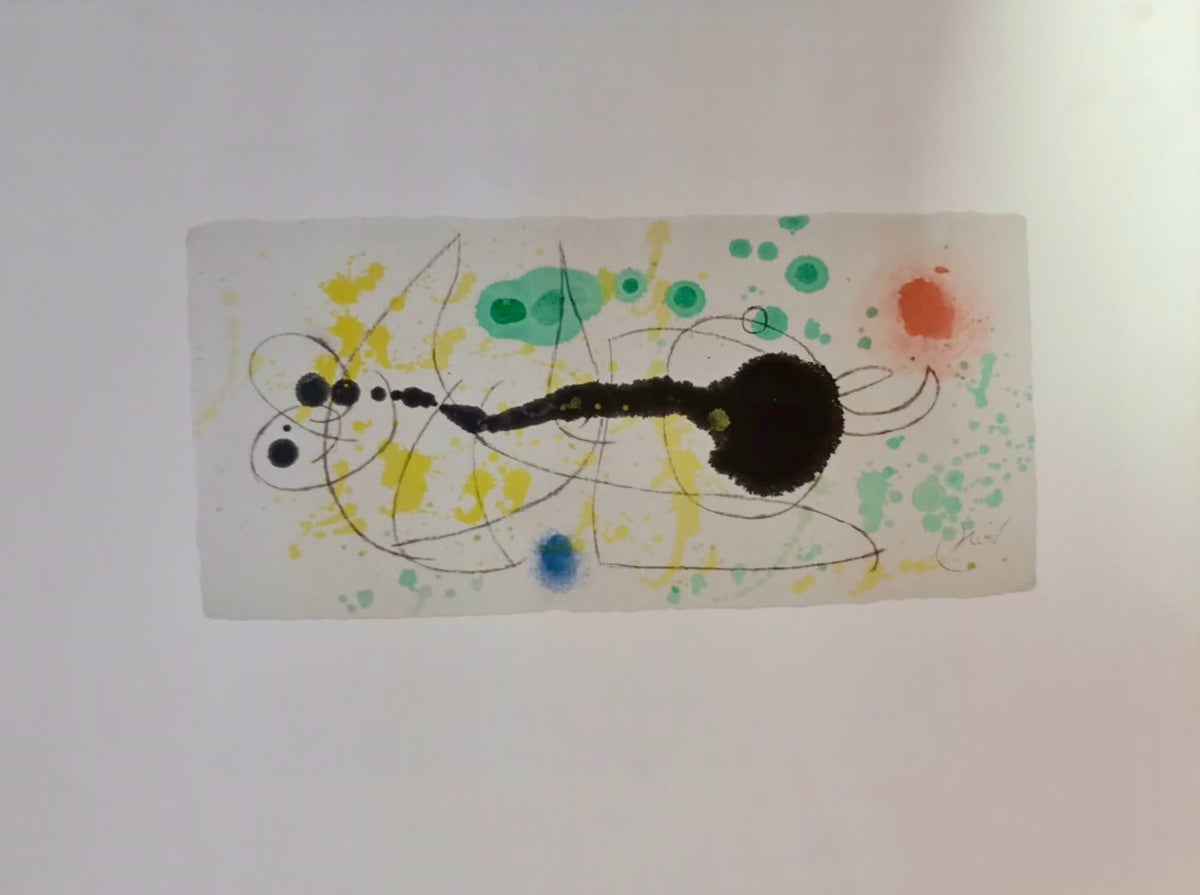 Uccello di Joan Miró, stampa litografica su carta