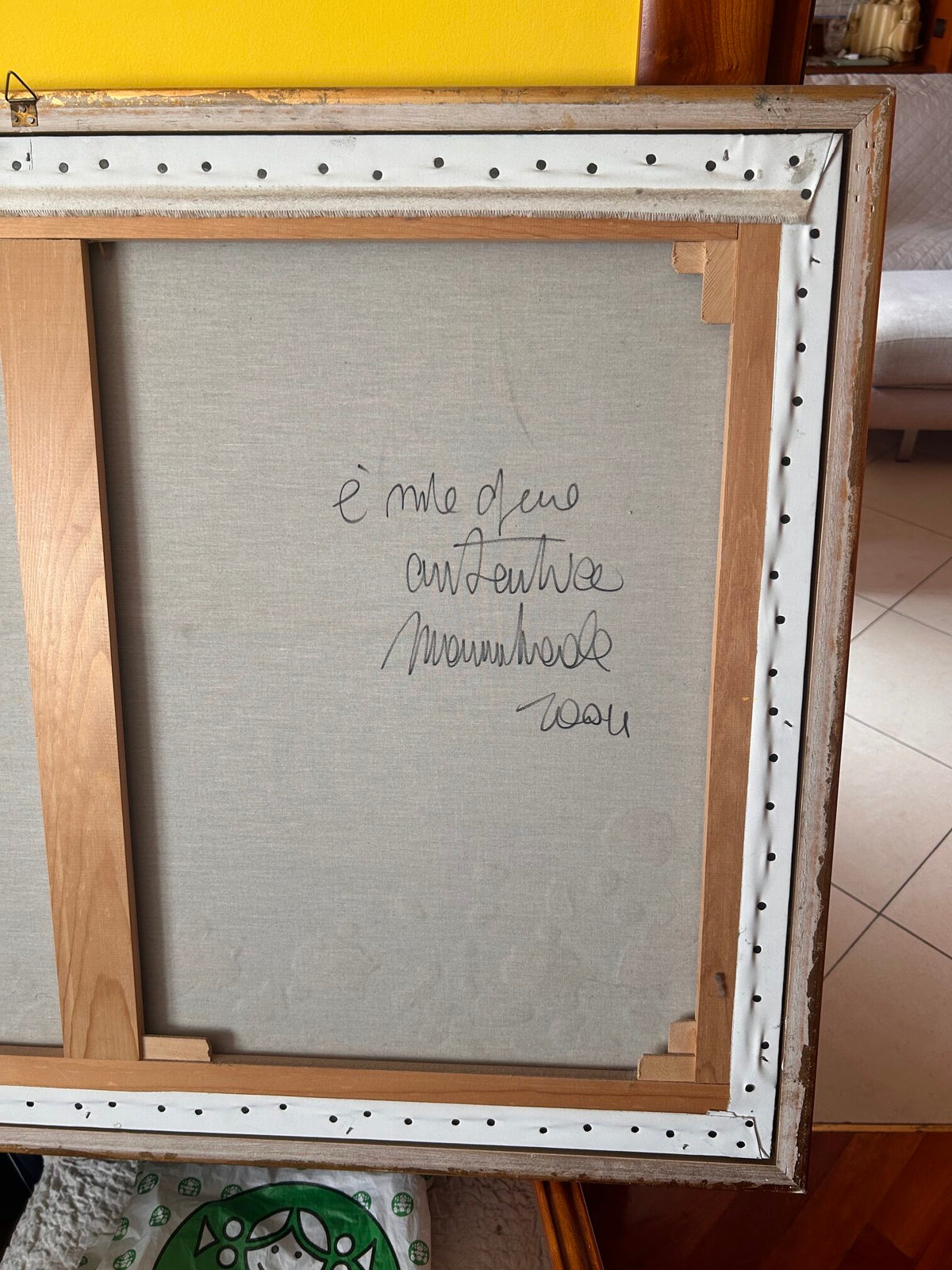 Senza titolo atollo di Massimo Meda, tecnica mista su tela, vista 2
