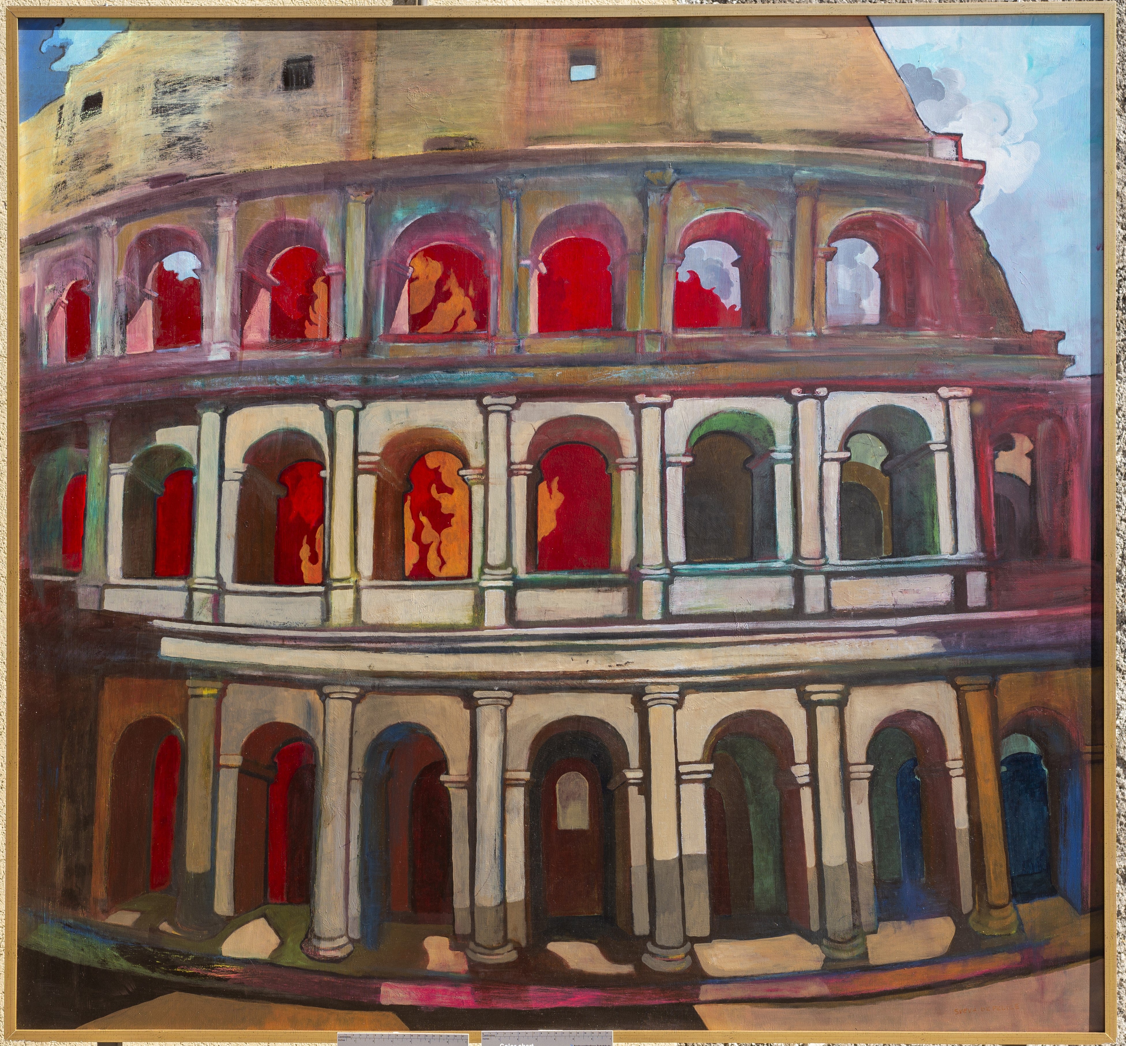 Coliseo en llamas
