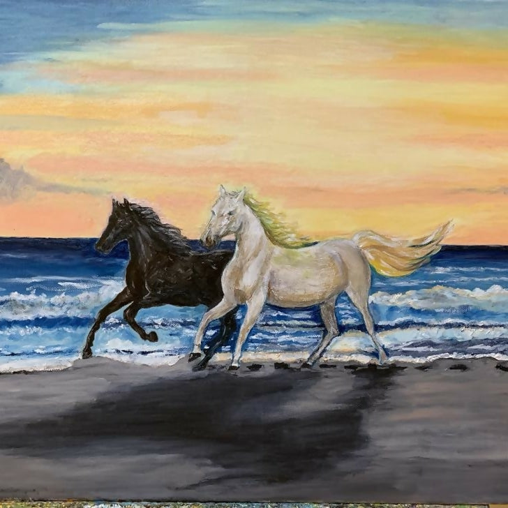 Libertà di Mirella Anna Renne, olio su tela – animali