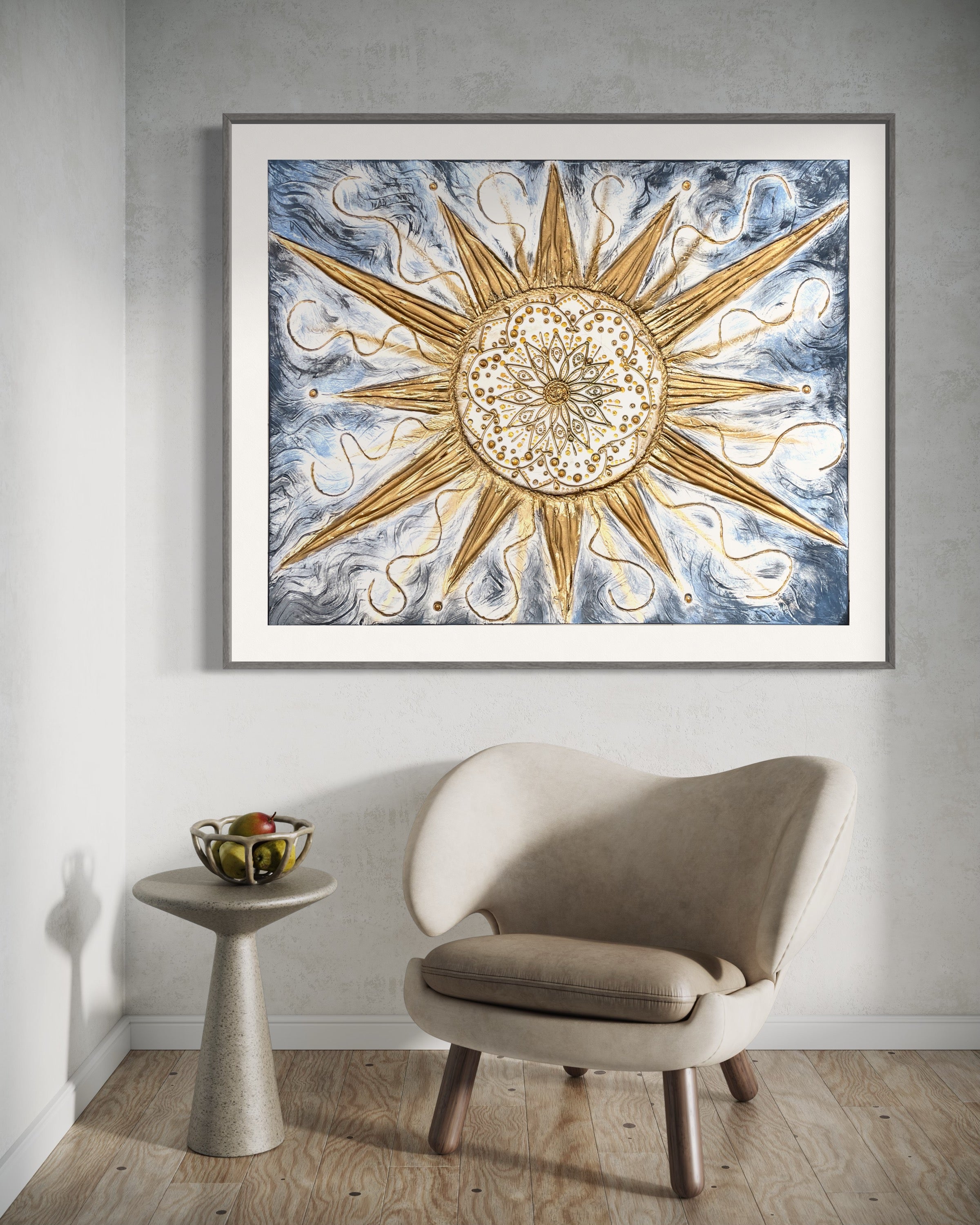 Mandala del sole dorato Pittura