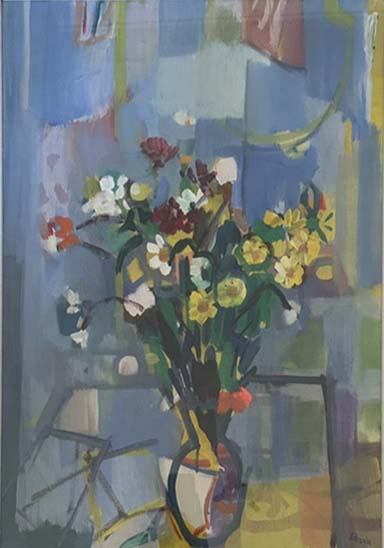 Fiori, olio su tela di Sarra