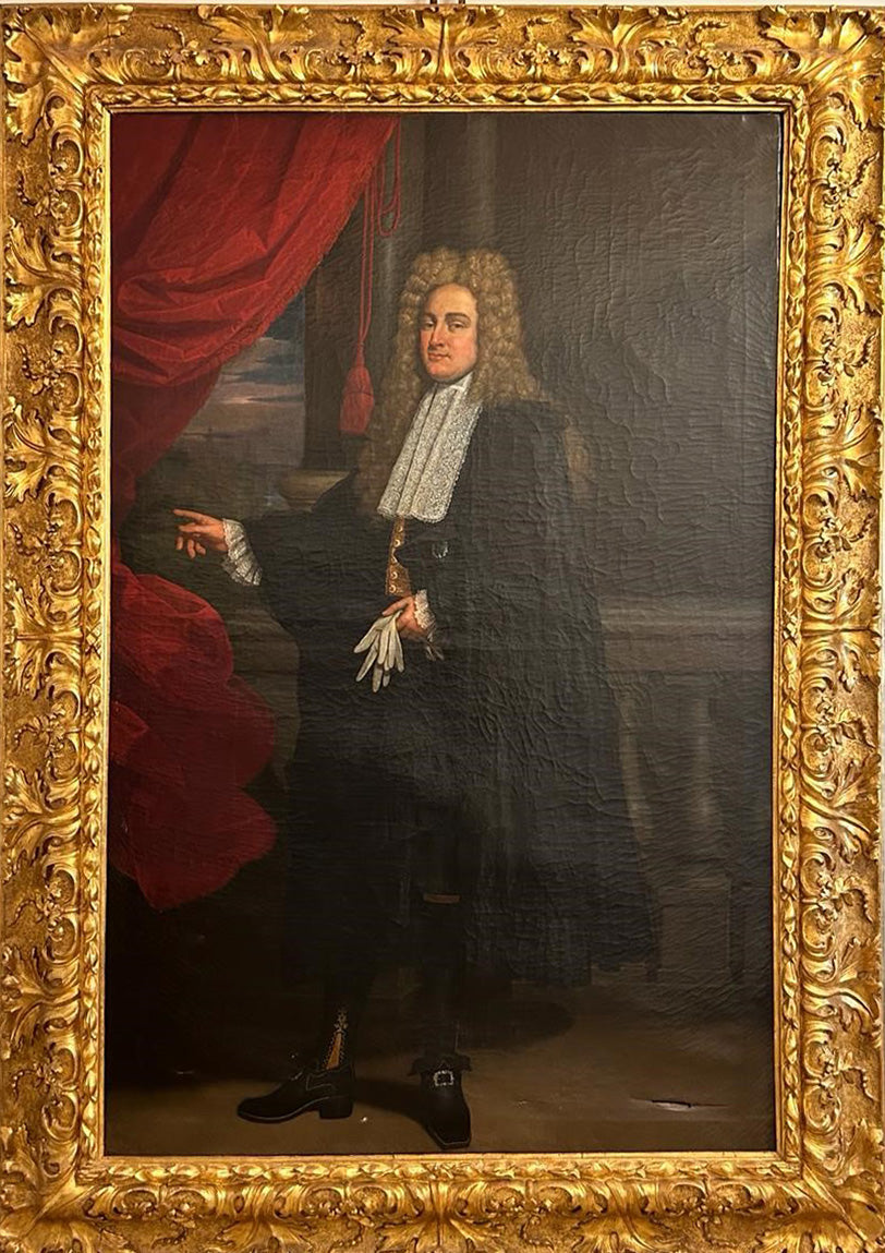 Attribuito a Benedetto Cesare Gennari - Ritratto di gentiluomo con parrucca