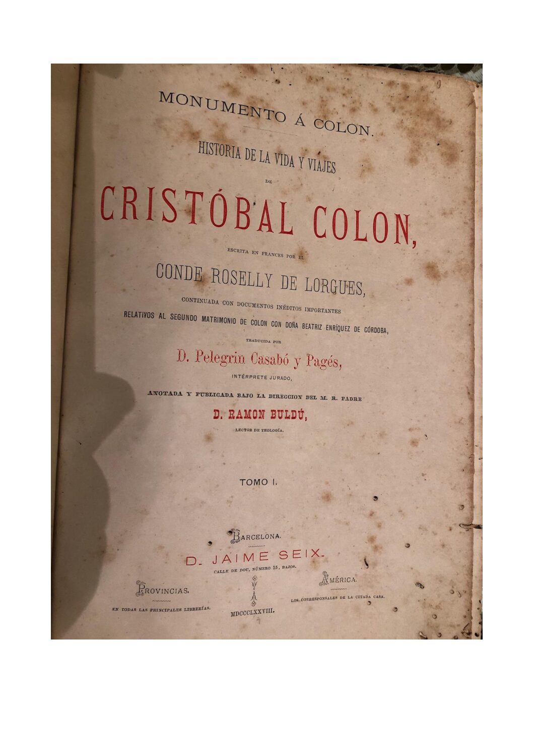 Historia de la Vida Y Viajes de Cristobal Colon - 1878-