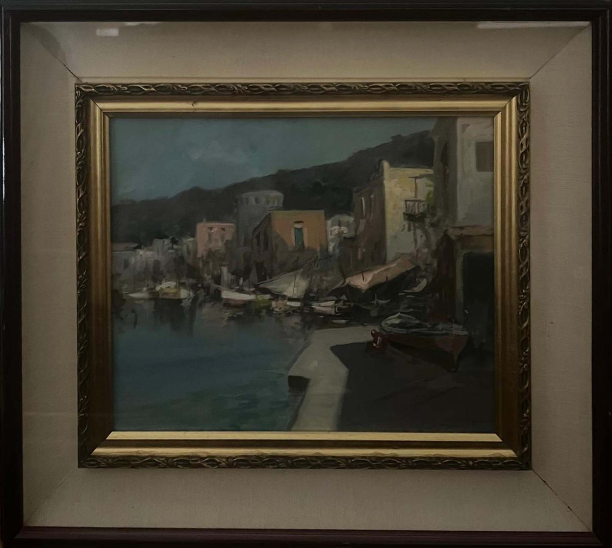 Veduta marina, olio su tela di Giovanni Parlato