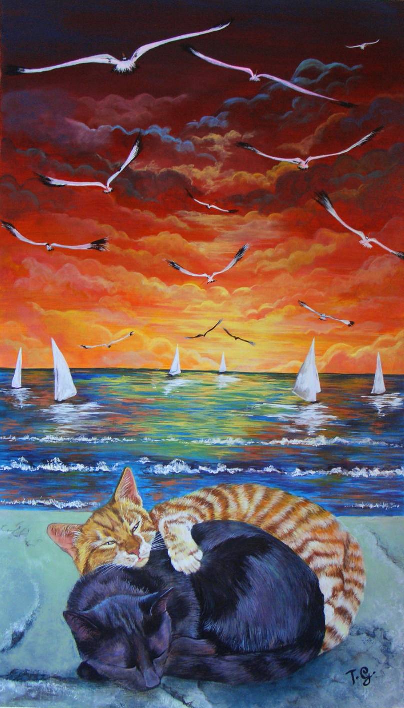 Tiziana Gualandi - Gatti al mare