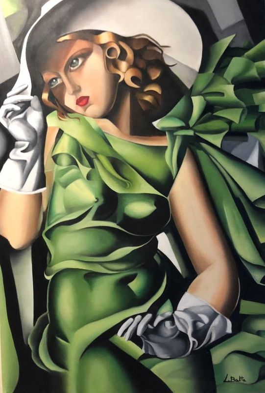 Giovane donna con guanti (Omaggio a T. De Lempicka)
