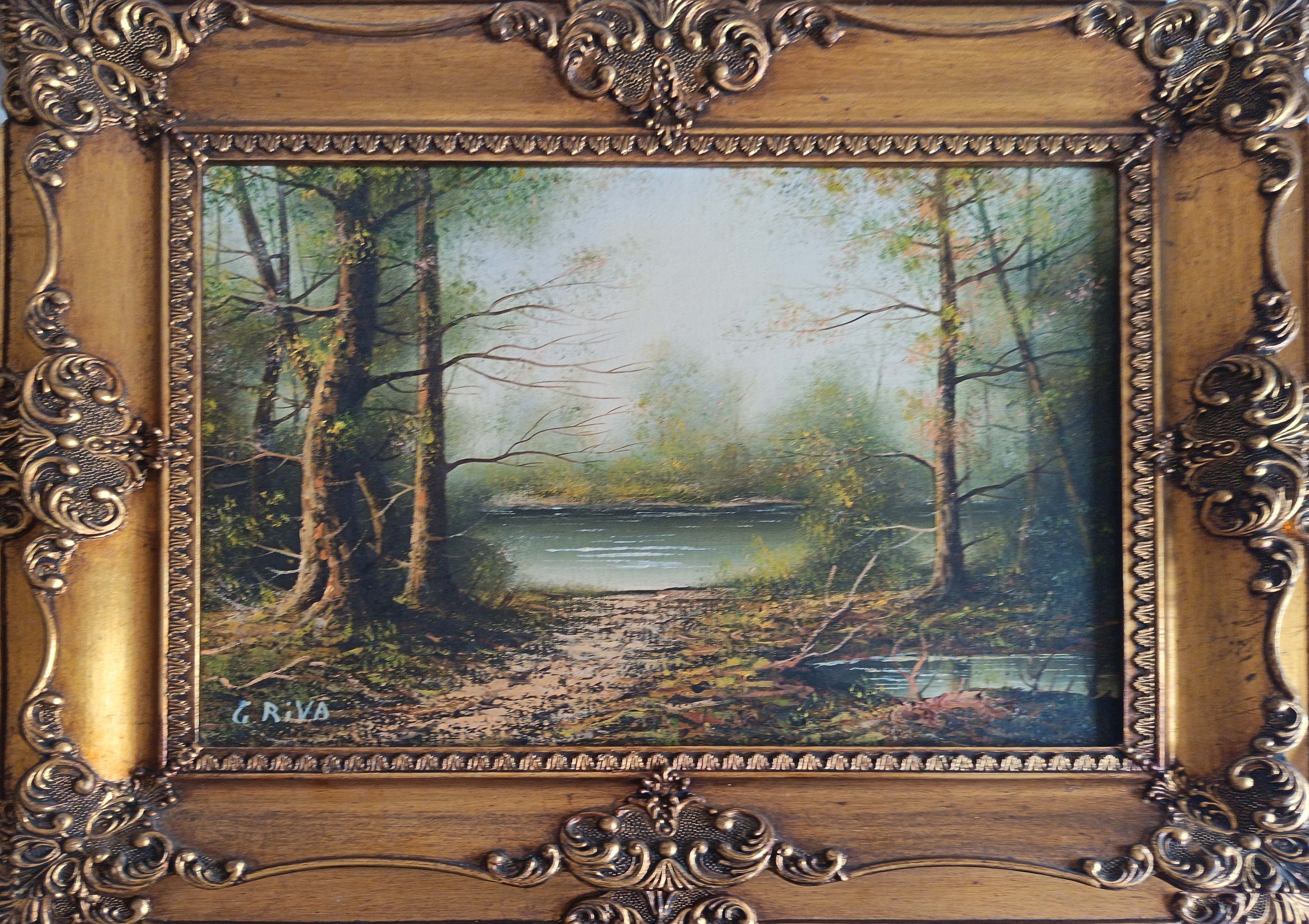 Senza titolo (paesaggio) - Olio su tela - G. Riva