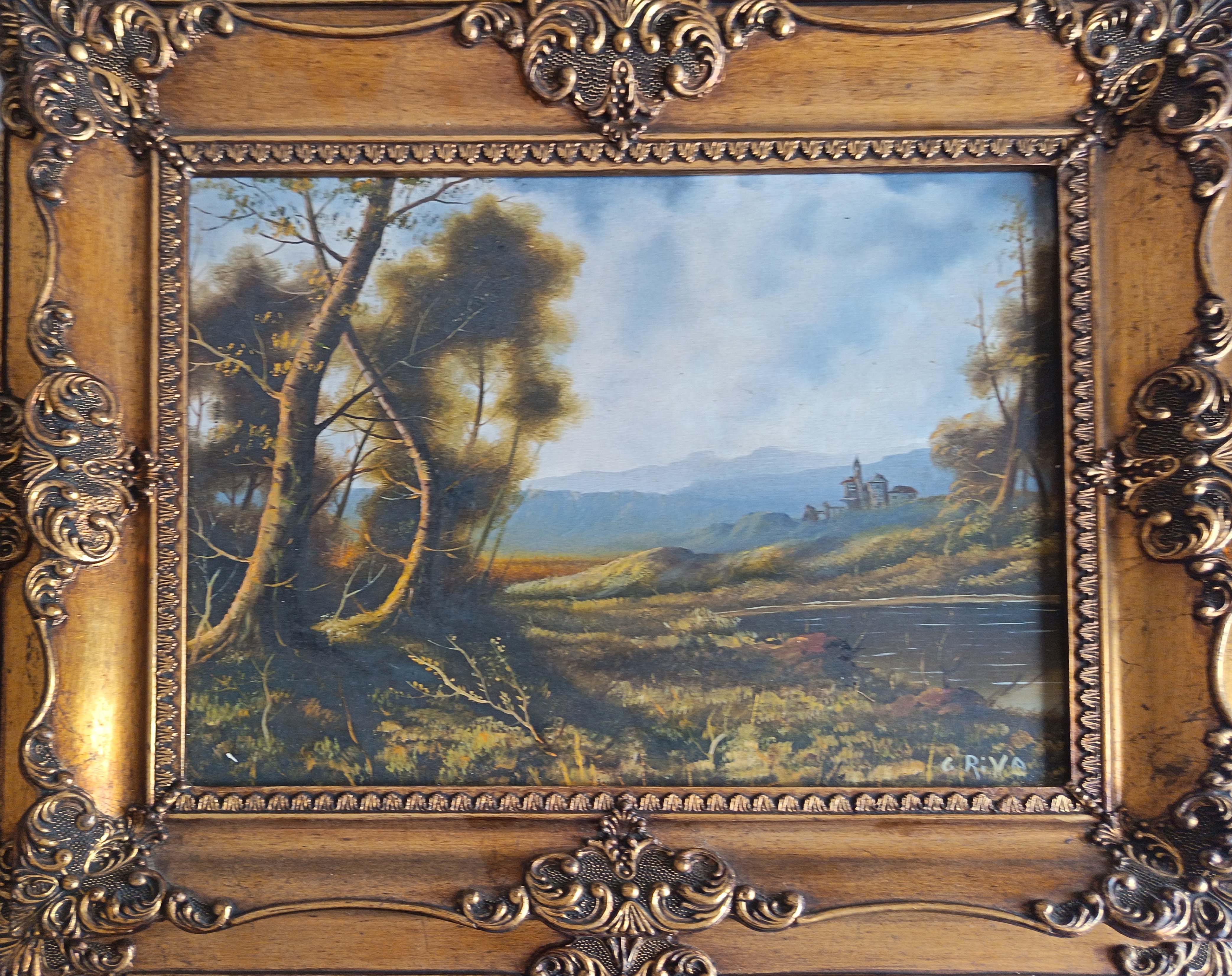 Senza titolo (paesaggio) - Olio su tela - G. Riva