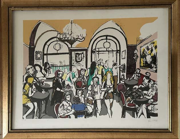 Figura in una litografia prova d'artista di Renato Guttuso