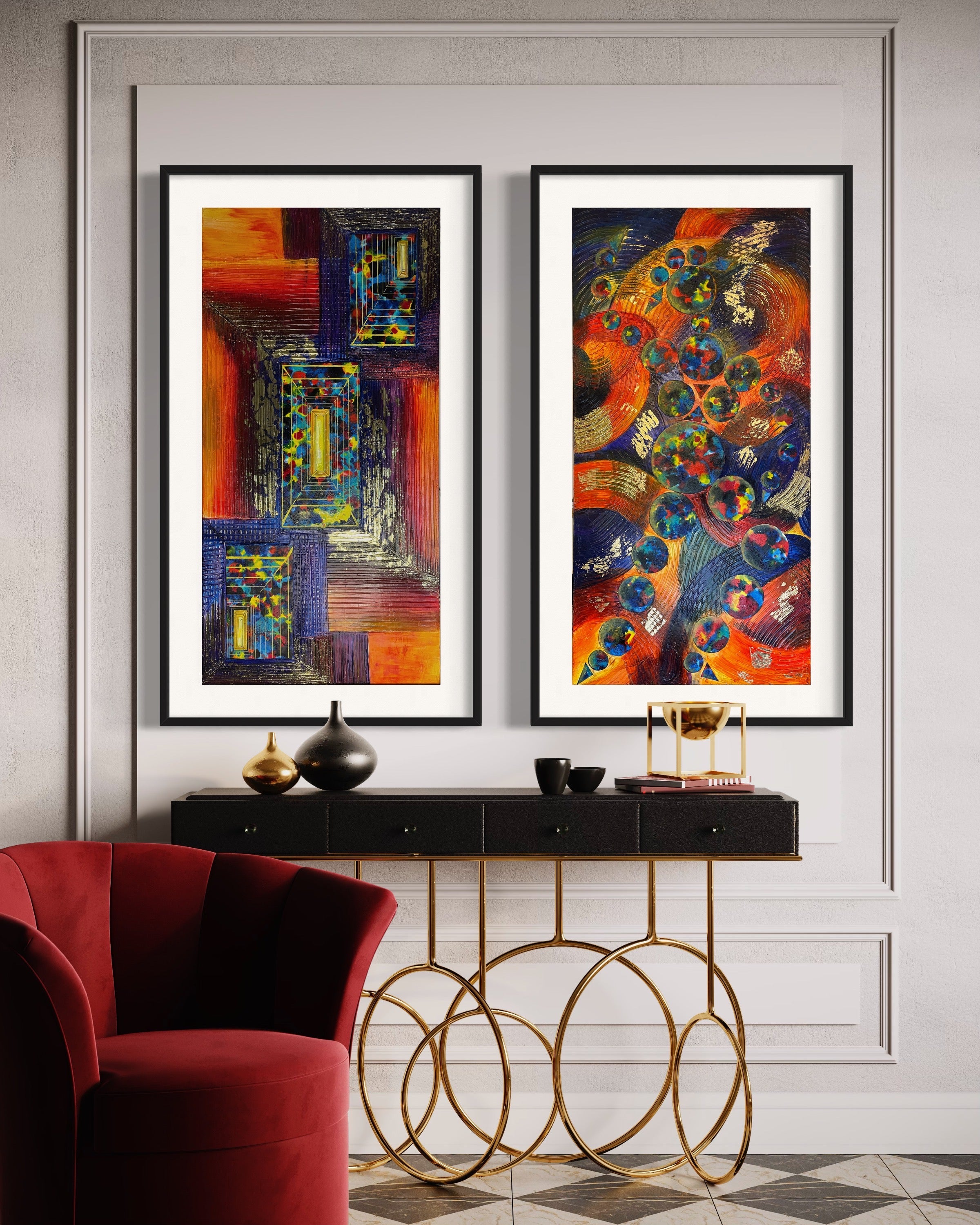 Decorazione da parete con texture astratta