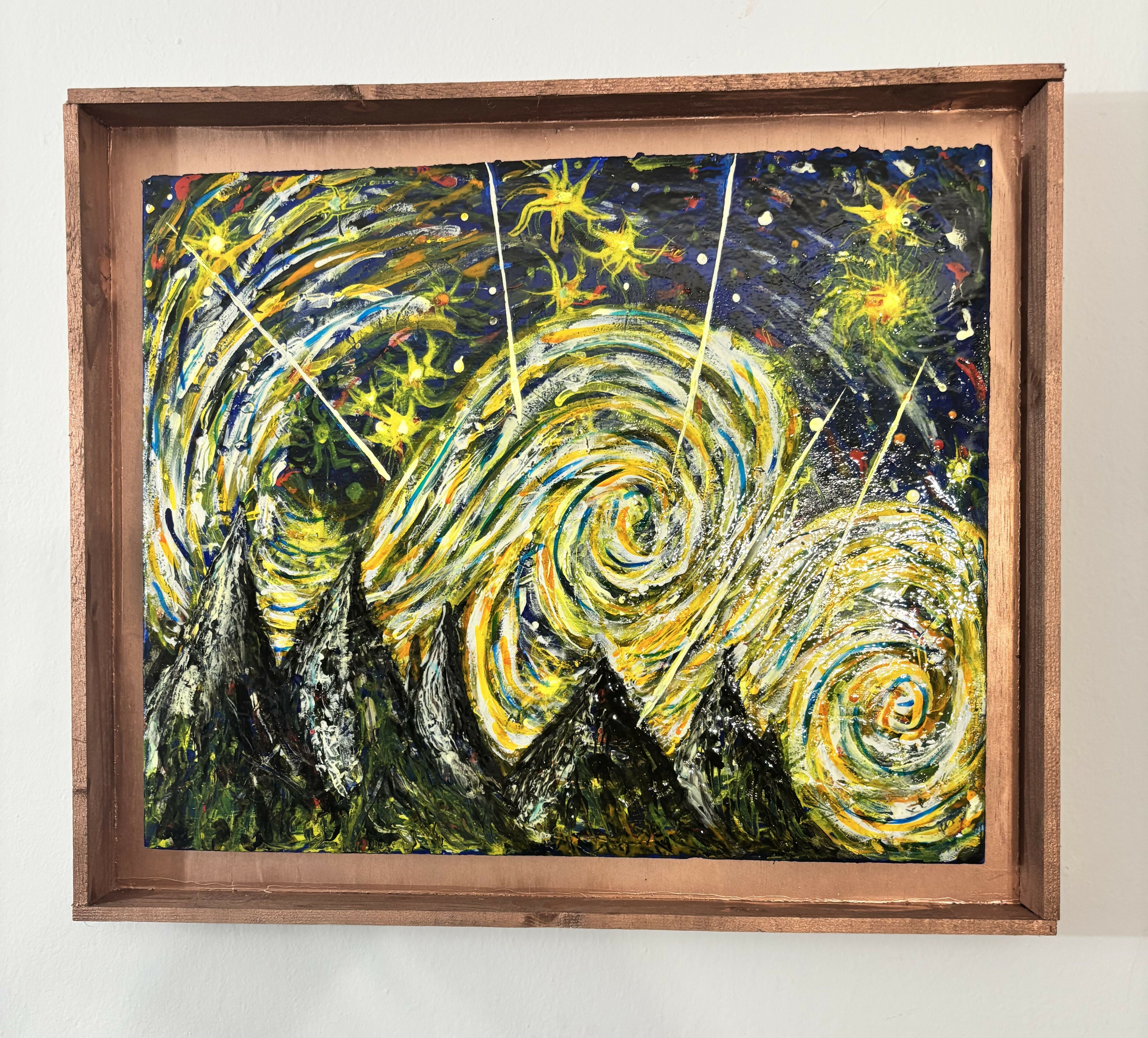 MECCANICHE CELESTI 2 di Gianpaolo Chiodi, pittura a spatola – astratto