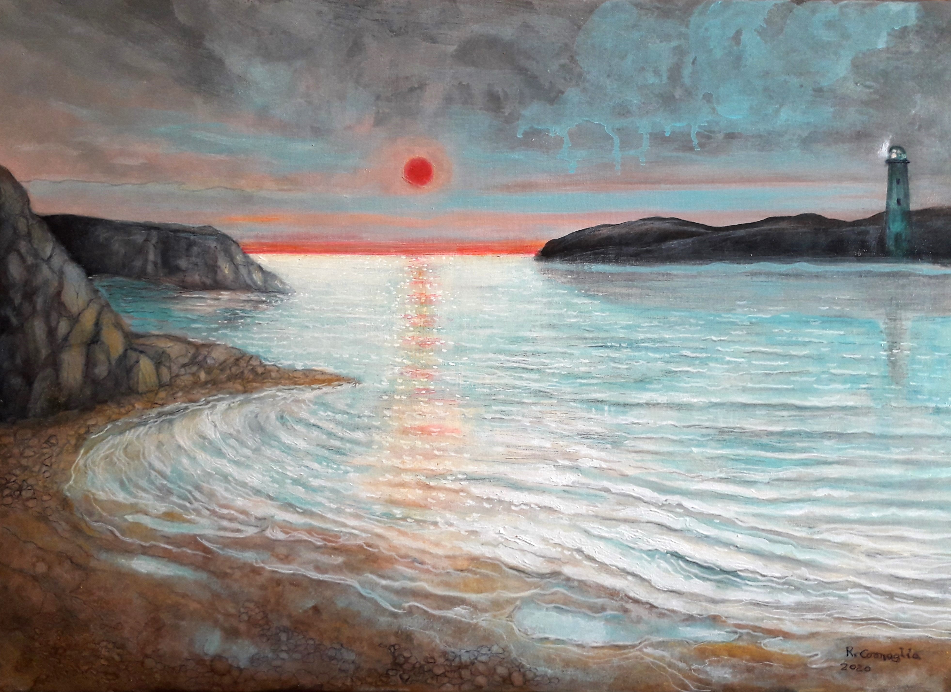 Il mare calmo della sera