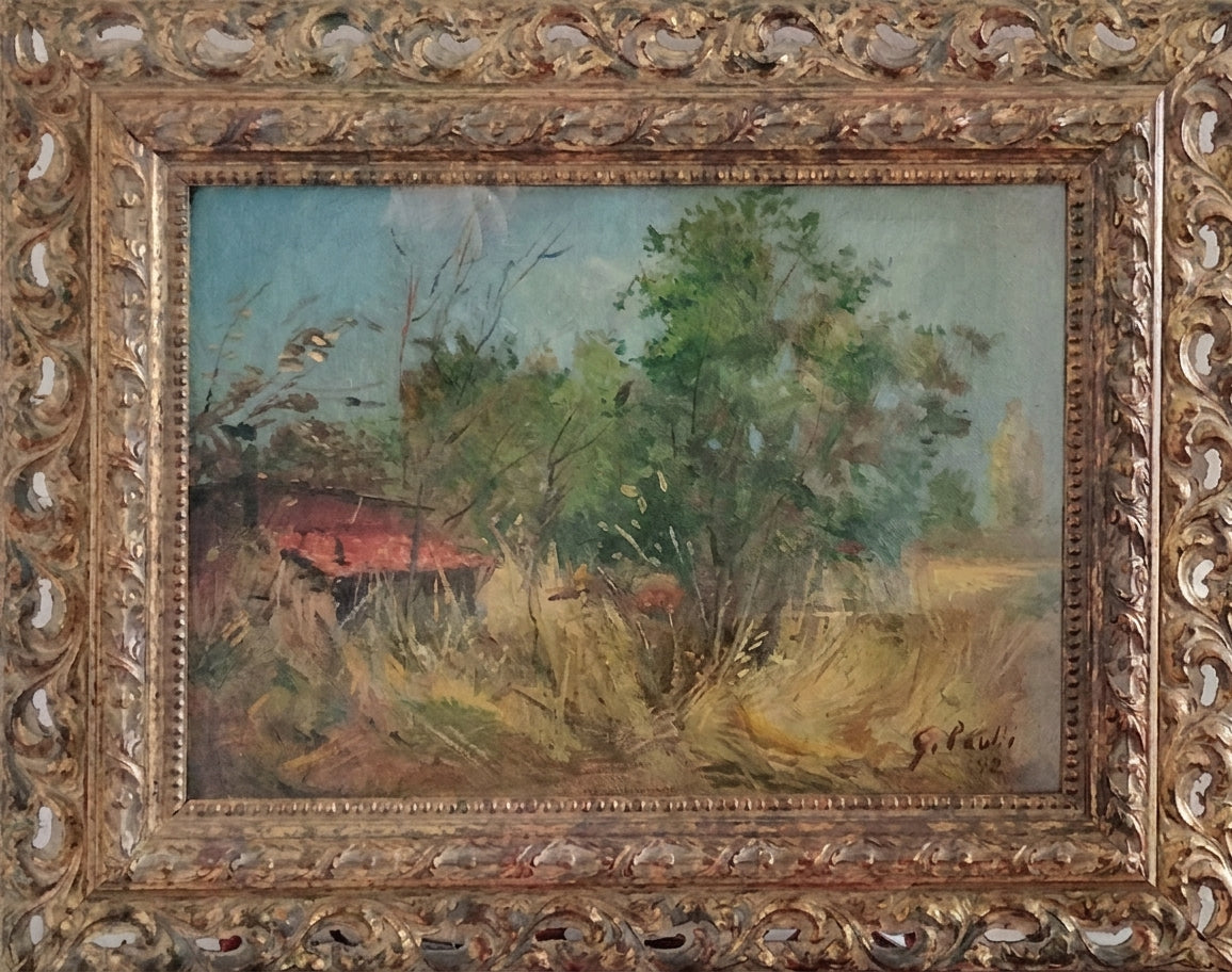 Paesaggio, olio su tela di Gianfranco Paulli