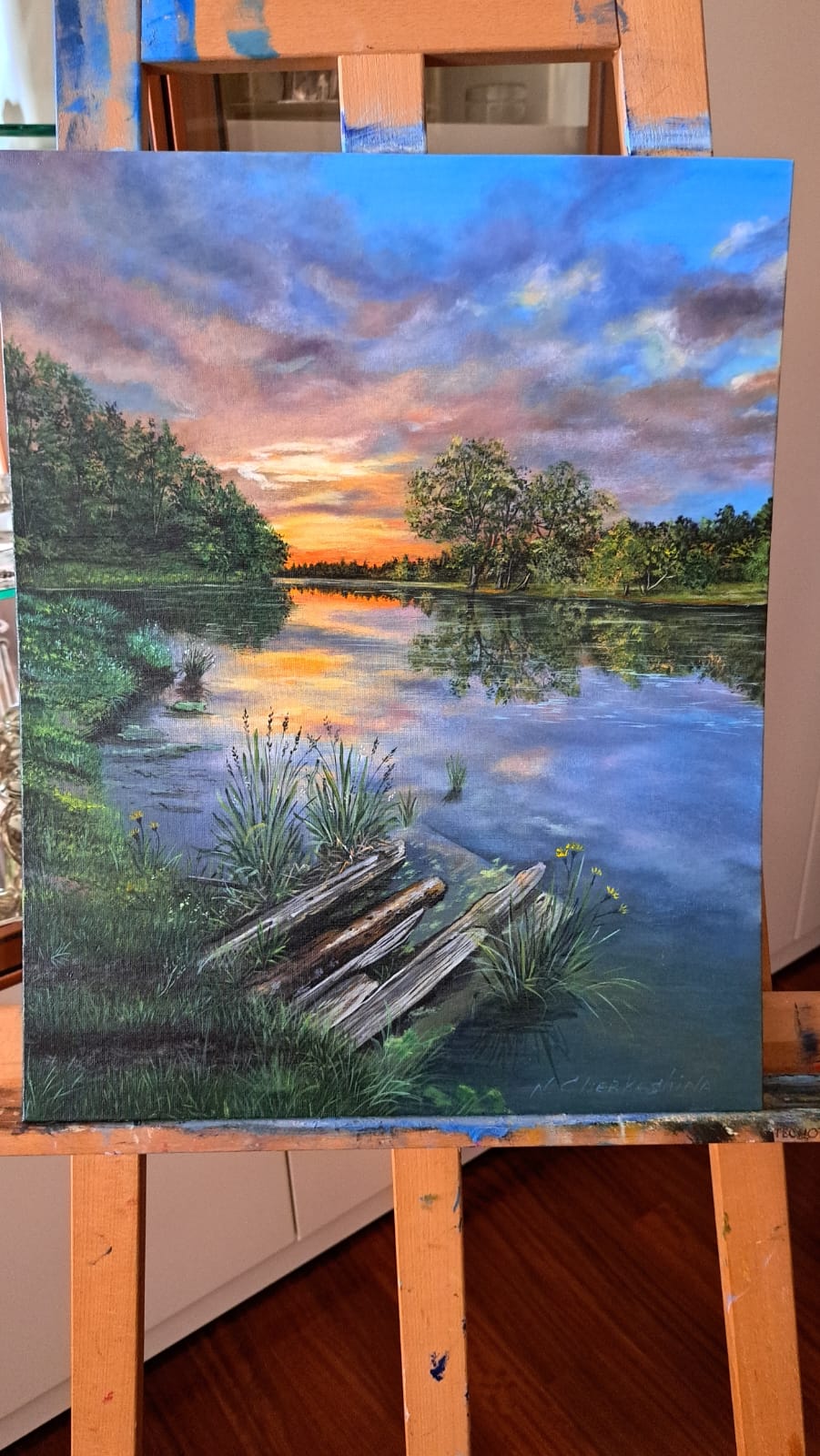 Atardecer en el río