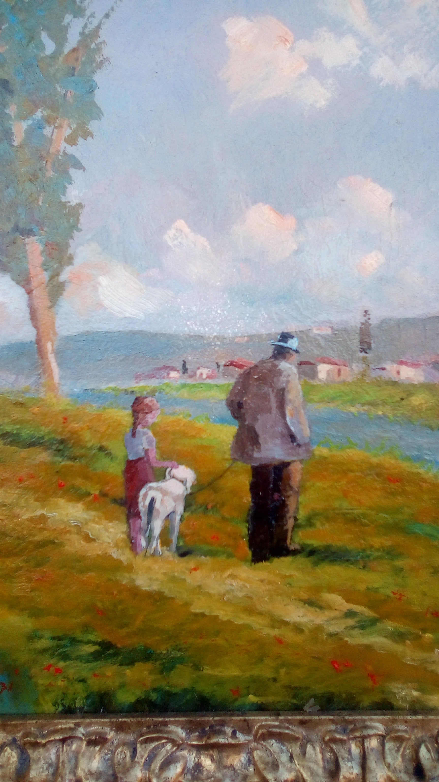 Grandfather and granddaughter